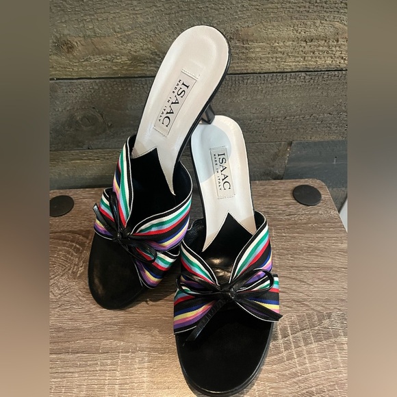 Isaac Colorful Kitten Heel Designer Isaac Mizrahi Italian Women's Size 9 - Picture 8 of 16